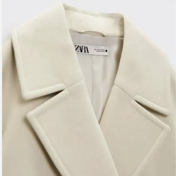 Zara Oversized Coat in Ecru