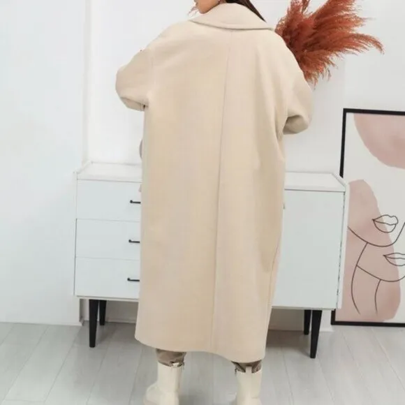 Zara Oversized Coat in Ecru