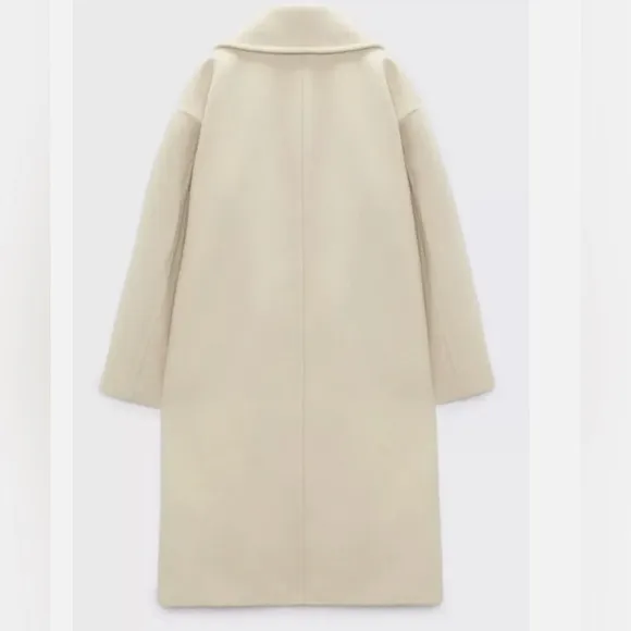 Zara Oversized Coat in Ecru