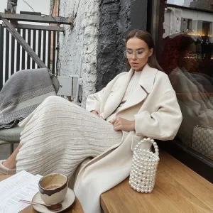 Zara Oversized Coat in Ecru