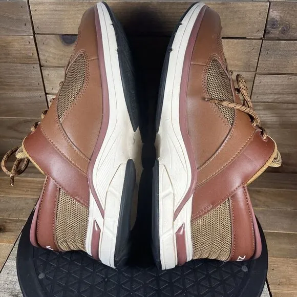 ZEBA Mens Size 10.5 Hands Free Slip-On Brown Comfort Walking Shoes Sneakers