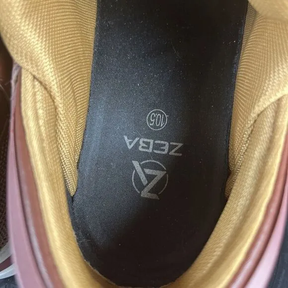 ZEBA Mens Size 10.5 Hands Free Slip-On Brown Comfort Walking Shoes Sneakers