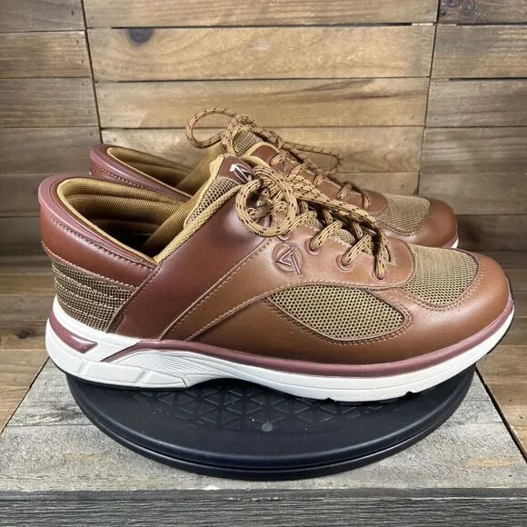 ZEBA Mens Size 10.5 Hands Free Slip-On Brown Comfort Walking Shoes Sneakers