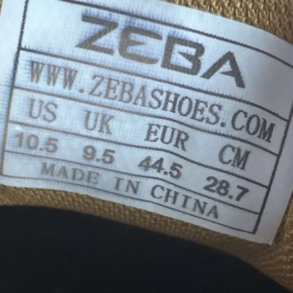 ZEBA Mens Size 10.5 Hands Free Slip-On Brown Comfort Walking Shoes Sneakers