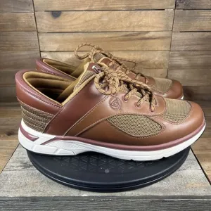 ZEBA Mens Size 10.5 Hands Free Slip-On Brown Comfort Walking Shoes Sneakers