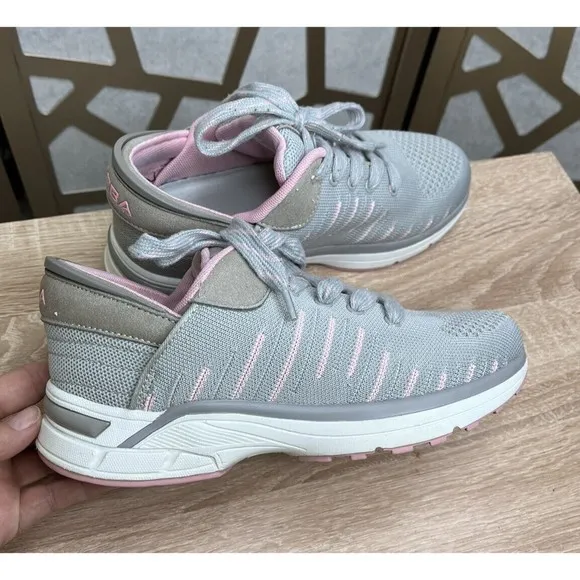 Zeba Walking Shoes Sneakers Womens Size 8.5 Gray Rose Pink Comfort