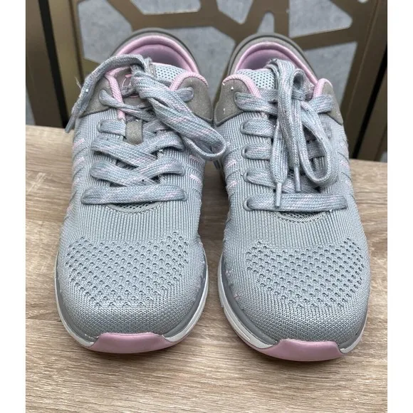 Zeba Walking Shoes Sneakers Womens Size 8.5 Gray Rose Pink Comfort